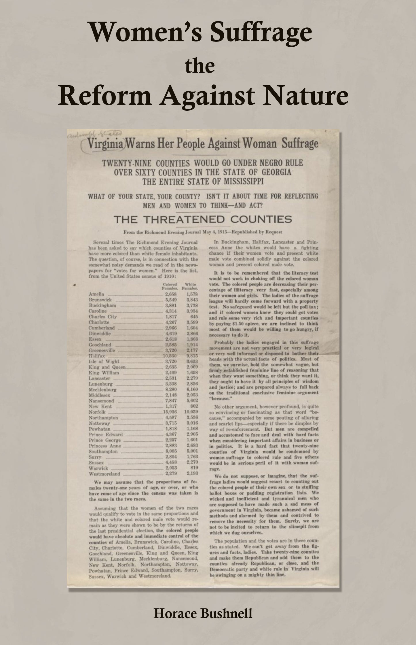 Women's Suffrage the Reform Against Nature