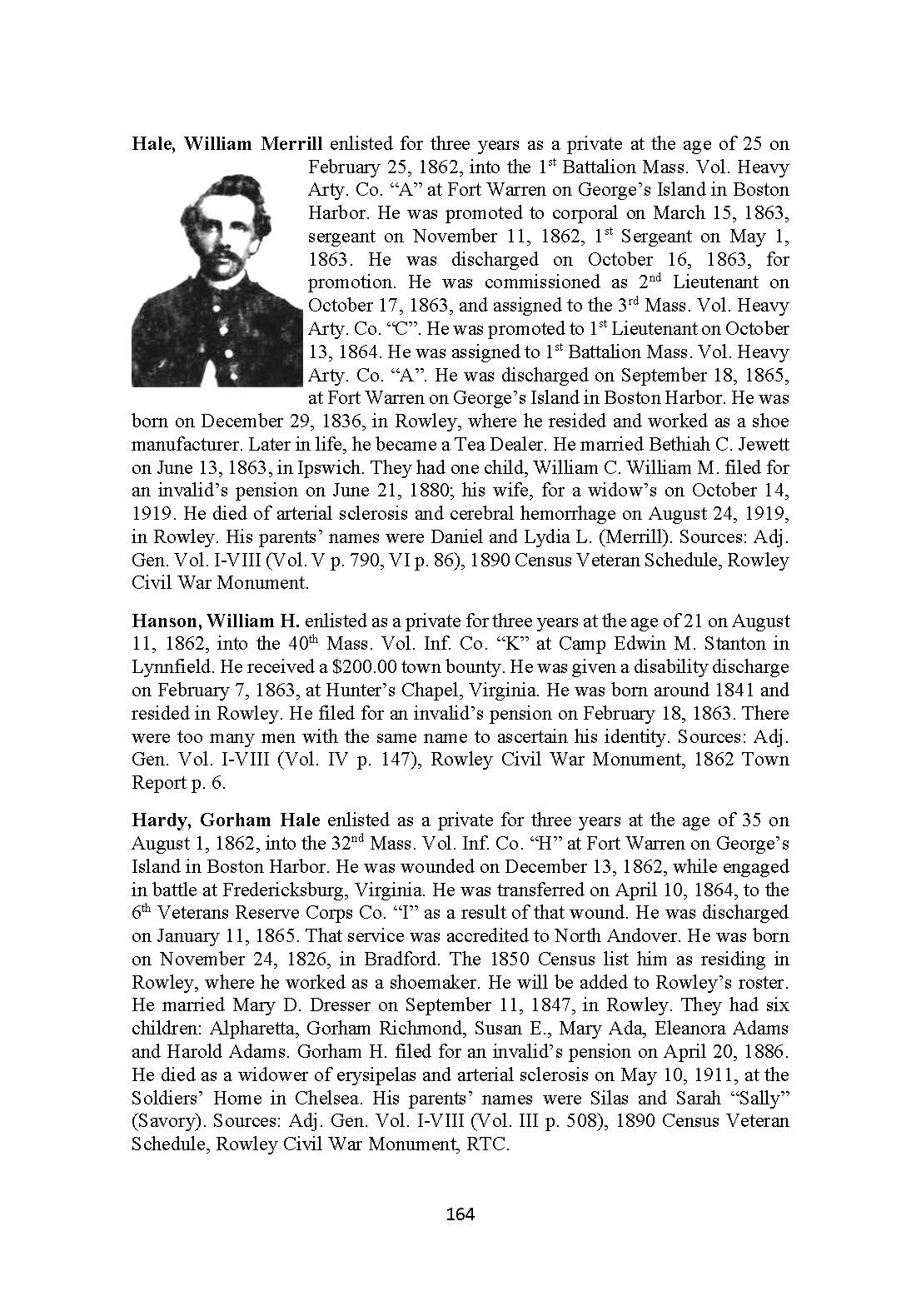 Rowley's Civil War Service: A History and Roster